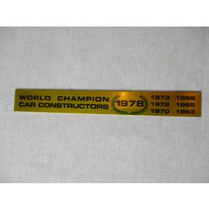 ロータス エスプリ ワールドチャンピオン1978・セブンイヤーズ・バッヂ
