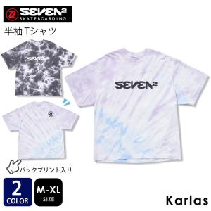 SEVEN2  OCEAN PACIFIC 半袖 Tシャツ メンズ 総柄 タイダイ ロゴ バックプリント クルーネック 2023 春 夏｜outfit-style