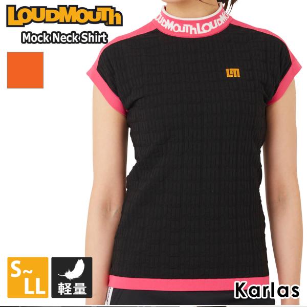 Loudmouth ラウドマウス ゴルフ Tシャツ 半袖 春 夏 レディース モックネック 軽量 ニ...