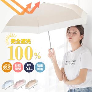 日傘 レディース 晴雨兼用 傘 折りたたみ 軽量 完全遮光 自動開閉 UVカット UPF50 2WAY 親骨53cm 雨傘 耐風強化 遮熱 反射防止 スリム バイカラー 梅雨 中谷｜Karlas カルラスヤフー店