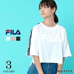 セール フィラ Fila ショート丈tシャツ レディース ロゴニットテープ 半袖 Tシャツ Fl1803 Outfit Fl1803 スポーツブランド ウェア バッグ Outfit 通販 Yahoo ショッピング