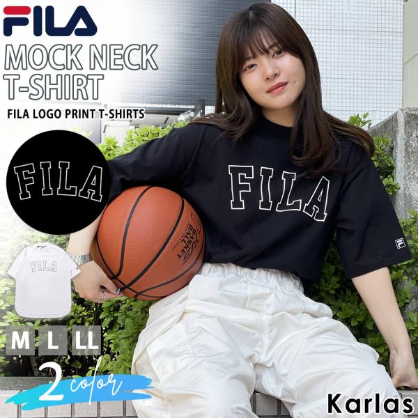 FILA フィラ Tシャツ 半袖 レディース 吸水速乾 ドライ 綿100％ モックネック 首焼け防止...