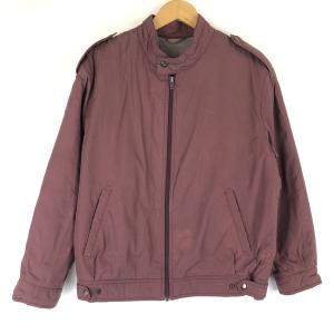 古着 中綿ジャケット ブルゾンタイプ ヴィンテージ ワイン系 メンズM 中古 n014382｜outfit-vintage