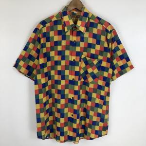 古着 チェックシャツ ブロックチェック ヴィンテージ 半袖 マルチカラー メンズL 中古 n021177｜outfit-vintage