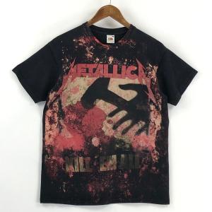 古着 METALLICA メタリカ バンドプリントTシャツ オーバープリント KILL EM ALL ブラック系 メンズM 中古 n024907｜outfit-vintage