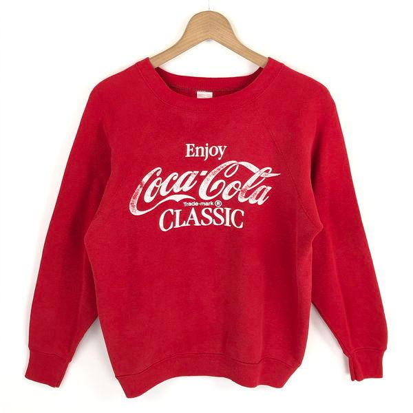 古着 COCA COLA コカコーラ ロゴプリントスウェット TULTEX 80年代 ヴィンテージ ...