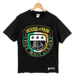 【古着】 HOUSE OF PAIN ハウスオブペイン ミュージックTシャツ ヒップホップ FINE MALT LYRICS ブラック系 メンズM 【中古】 n030543｜outfit-vintage