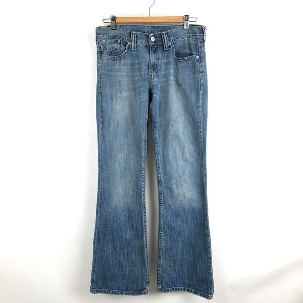 【古着】 Levi&apos;s リーバイス デニムパンツ ローライズ フレア ブルー系 レディースW30 【...