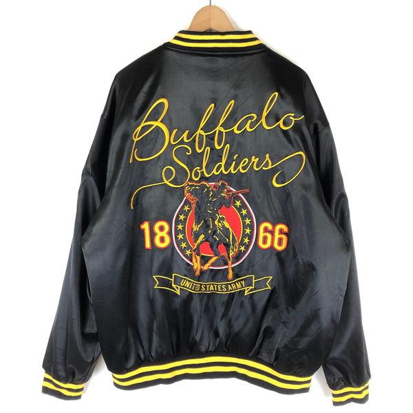 【古着】 BIGBOY HEADGER スタジャン サテン系 BUFFALO SOLDIERS MU...