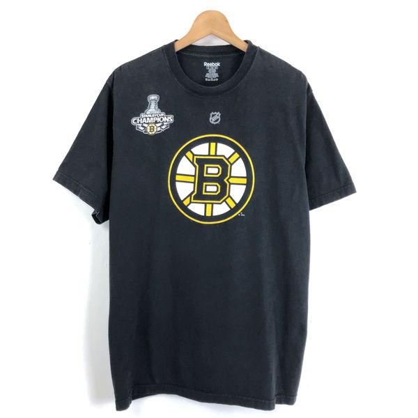 【古着】 Reebok リーボック Tシャツ NHL ボストン ブルーインズ MARCHAND ブラ...