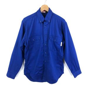 【古着】 OIL＆GAS SAFETY SUPPLY ワークシャツ 長袖 ブルー系 メンズM 【中古】 n046018｜outfit-vintage