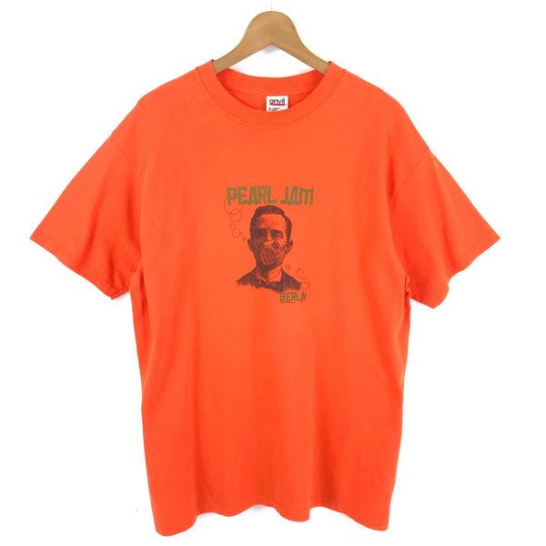 【古着】 PERL JAM パールジャム バンドTシャツ BERLIN 00s オレンジ系 メンズL...