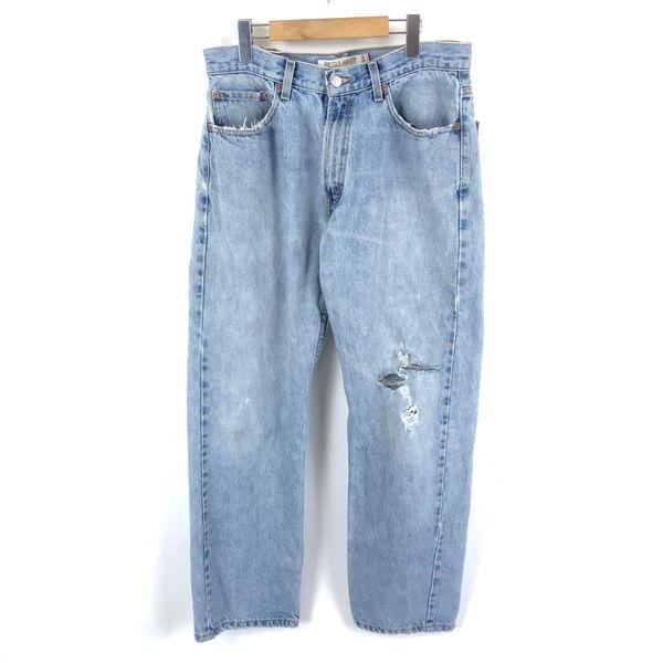 【古着】 Levi&apos;s リーバイス 505 デニムパンツ ジップフライ メキシコ製 ダメージもの ブ...