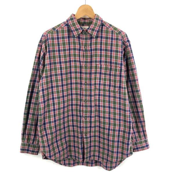 【古着】 J.CREW ジェイクルー ネルシャツ チェック柄 ライトネル 90年代 グリーン系 メン...