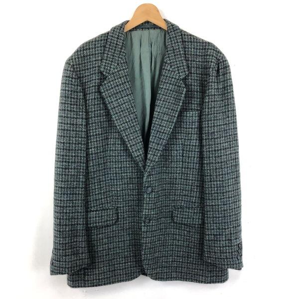 【古着】 Harris Tweed ハリスツイード テーラードジャケット ツイードジャケット 千鳥柄...