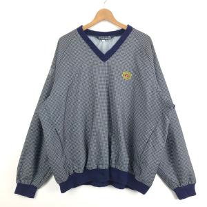 【古着】 SUNDERLAND OF SCOTLAND ナイロン トップス 総柄 プルオーバー グレー系 メンズL 【中古】 n050080｜outfit-vintage