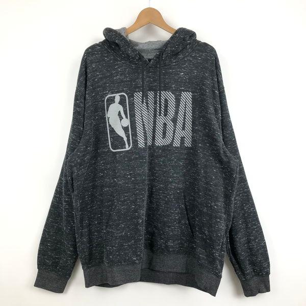 【古着】 NBA パーカー ロゴプリント やや薄手 グレー系 メンズXL以上 【中古】 n05047...