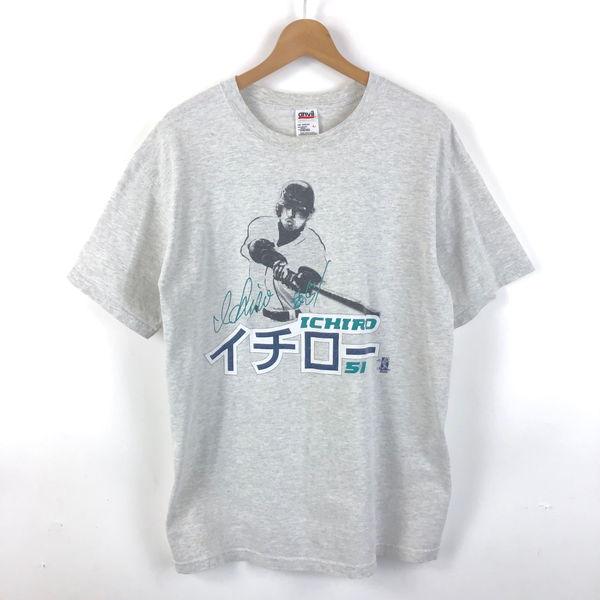 【古着】 players choice Tシャツ イチロー 野球 グレー系 メンズL 【中古】 n0...