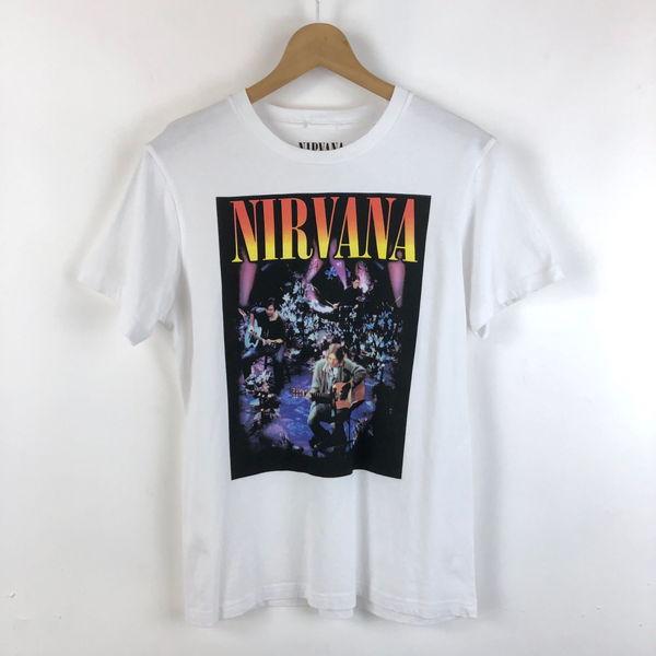 【古着】 NIRVANA ニルヴァーナ バンドTシャツ MTV アンプラグド ホワイト系 メンズXS...