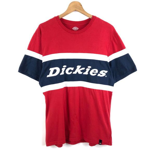 【古着】 Dickies ディッキーズ Tシャツ ロゴプリント レッド系 メンズL 【中古】 n05...