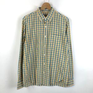 【古着】 J.CREW ジェイクルー シャツ チェック柄 長袖 イエロー系 メンズM 【中古】 n052193｜outfit-vintage