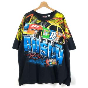 【古着】 CHASE autentic Tシャツ NASCAR 大判 両面プリント m＆m’s 90年代 ブラック系 メンズXL以上 【中古】 n052241｜古着LAB2号店