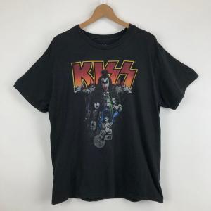 【古着】 KISS キッス バンドTシャツ ブラック系 メンズL 【中古】 n053098｜outfit-vintage