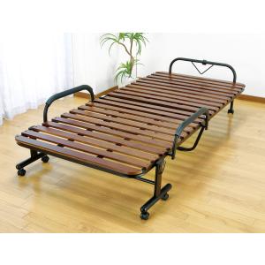 すのこベッド 折りたたみベッド シングルベッド 桐 木製 フレーム