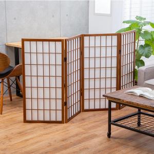 パーティション 障子スクリーン 4連 和風 目隠し