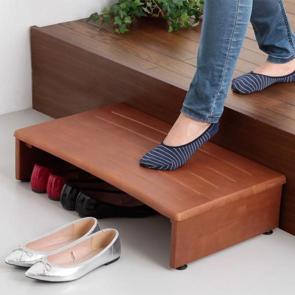 玄関 踏み台 木製 玄関踏み台 玄関ステップ 玄関台 幅60cm 玄関 段差 ハウスステップ 靴収納...
