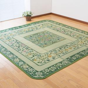 洗えるい草風カーペット やなぎ 江戸間 10畳（440×348） : エバニスタ