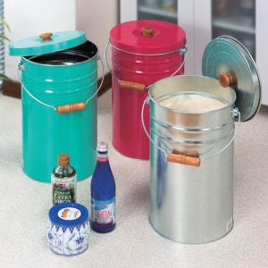 昔ながらの米びつ 30kg トタン 米びつ 米櫃 丸型 : マックスレックス