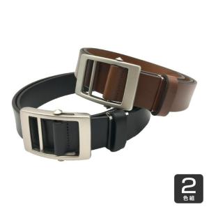 ベルト メンズ 穴なし スライドベルト ホールレスベルト 無段階調節 革
