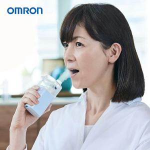 オムロン ハンディ吸入器 OMRON コンパクト 持ち運び 喉 のど 鼻 加湿 微細ミスト ポータブル 家庭用 乾電池式 NE-S20｜outlet-f