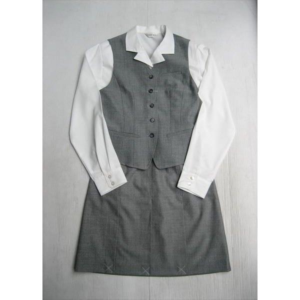 ベストスーツ グレー 5号 春夏 ドビーシャンブレー 上下セット 洗える UVカット 小さなサイズ ...