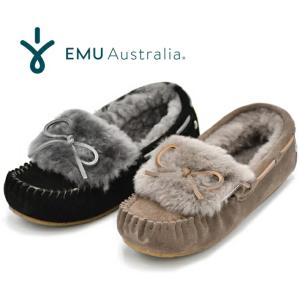 EMU エミュー モカシン スリッポン AMITY CUFF アミティーカフ W11200 シープスキン モカシンシューズ ムートン ファー ボア エミュ EMU Australia｜outlet-para