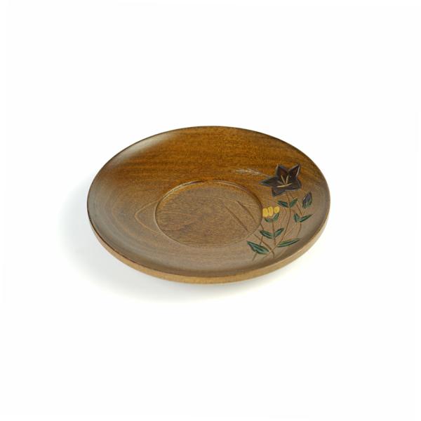 【アウトレット】〈2個組〉漆器 茶托 12cm 銘々皿 小皿 漆塗り 天然木 13-1