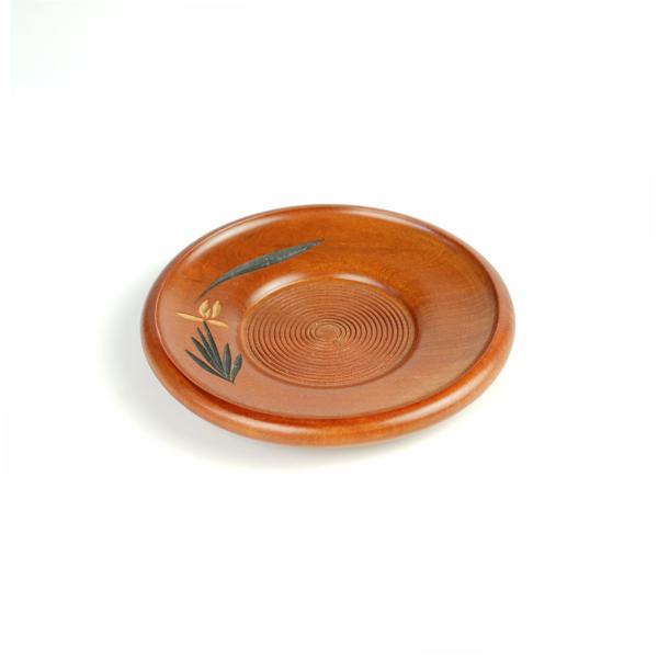 【アウトレット】〈2個組〉漆器 茶托 12cm 銘々皿 小皿 漆塗り 天然木 13-8