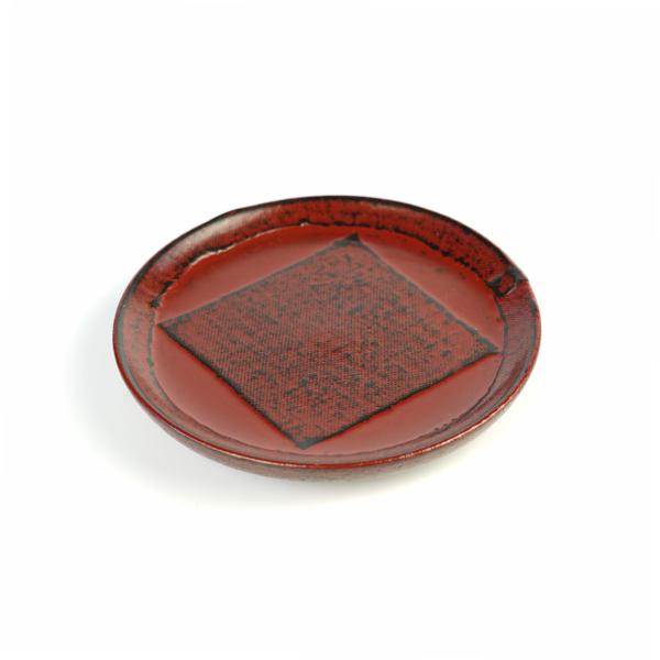 【アウトレット】〈2個組〉漆器 茶托 13.5cm 銘々皿 小皿 漆塗り 天然木 14-1