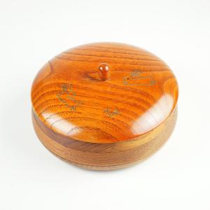 天然木 菓子器 漆器 菓子器 菓子鉢 18cm 雅 木製 天然木 漆 （ 菓子皿 菓子盆 ふた付き