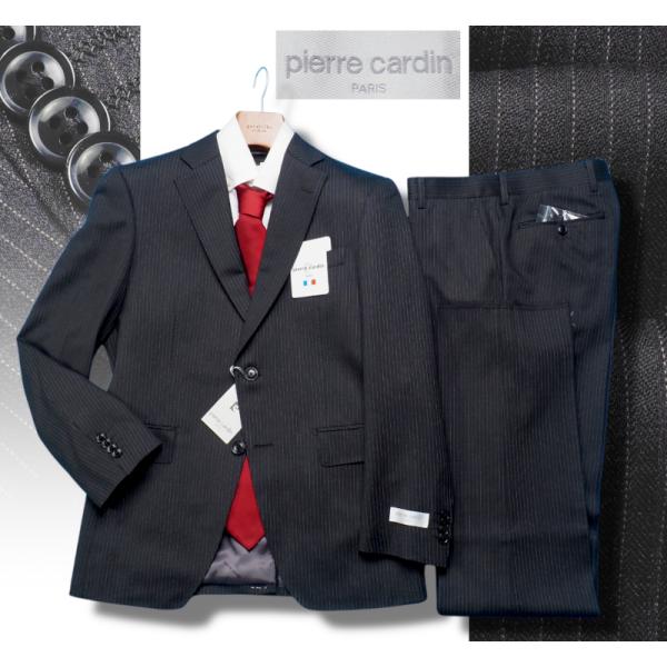 新品 10.5万円 pierre cardin ピエールカルダン 秋冬 ジャガードロゴ裏地 ウールギ...