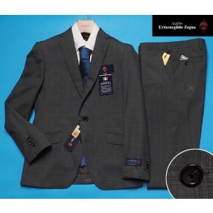 新品17.3万円 大手百貨店扱い 春夏『Ermenegildo Zegna ゼニア COOL EFFECT 伊製生地』ウール100% チェック柄 スーツA4灰(H) 1510461｜outlet-talat