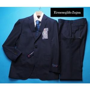 新品17.3万円 大手百貨店扱い 春夏『Ermenegildo Zegna ゼニア COOL EFFECT 伊製生地』ウール100% ストライプ スーツA4紺(B) 1701861｜outlet-talat