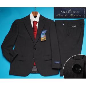 新品8万円 大手百貨店扱い 日本製 春夏『 ANGELICO アンジェリコ 伊製生地』ウール100% シャドーストライプ スーツBB5濃灰(30) 19125030｜outlet-talat
