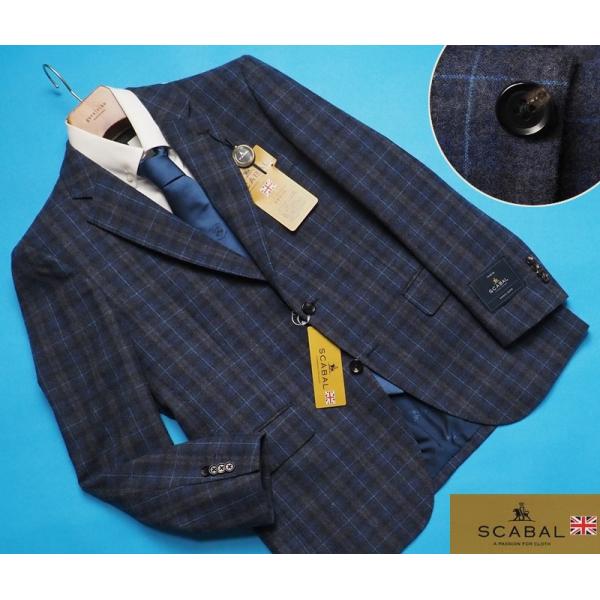 新品14.3万円 大手百貨店扱い 秋冬 日本製『Scabal スキャバル 英国製生地』ウールフランネ...