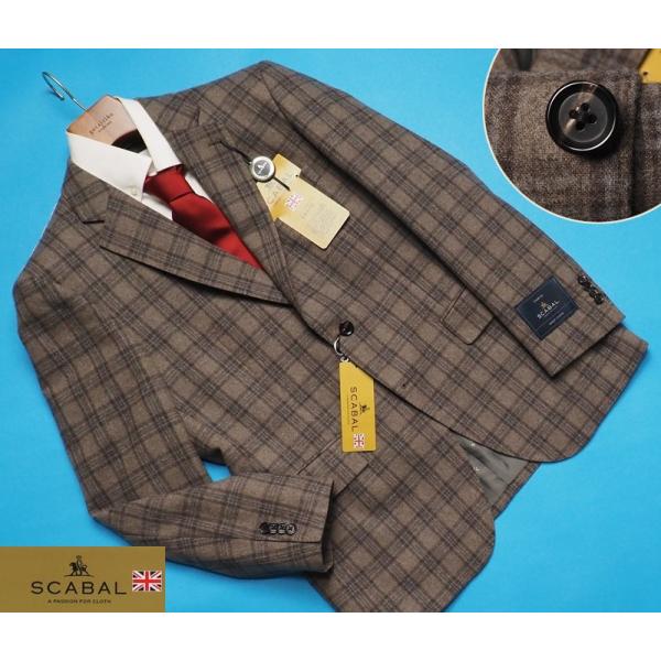 新品14.3万円 大手百貨店扱い 秋冬 日本製『Scabal スキャバル 英国製生地』ウールフランネ...