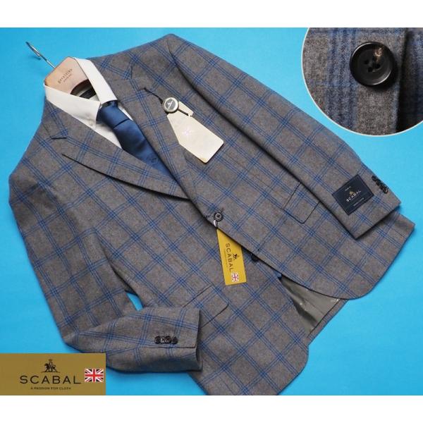 新品14.3万円 大手百貨店扱い 秋冬 日本製『Scabal スキャバル 英国製生地』ウールフランネ...