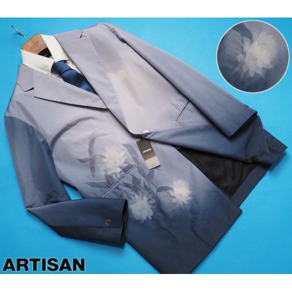 新品定価16.5万円 ARTISAN アルチザン 日本製 文化企画 ぼかしプリント チェスターカラー...