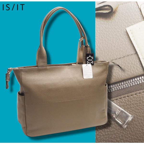 新品正規3.3万円  IS/IT  イズイット イケテイ エニー A4 レザー トートバッグ トープ...