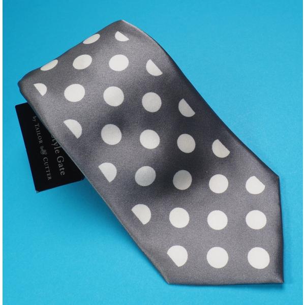 新品 オンワード樫山×伊勢丹 The Style Gate 日本製 シルク100% 水玉ドット ネク...